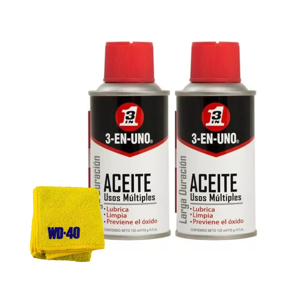 Aceite Aerosol 3 En 1 - Multiusos 135ml/ 4.5oz  X2 Und