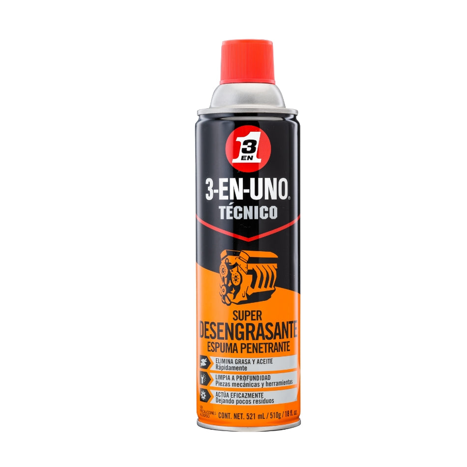 Desengrasante En Espuma 3-en-uno Tecnico 521ml - 510g - 18oz