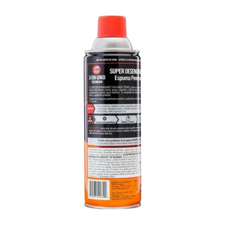 Desengrasante En Espuma 3-en-uno Tecnico 521ml - 510g - 18oz