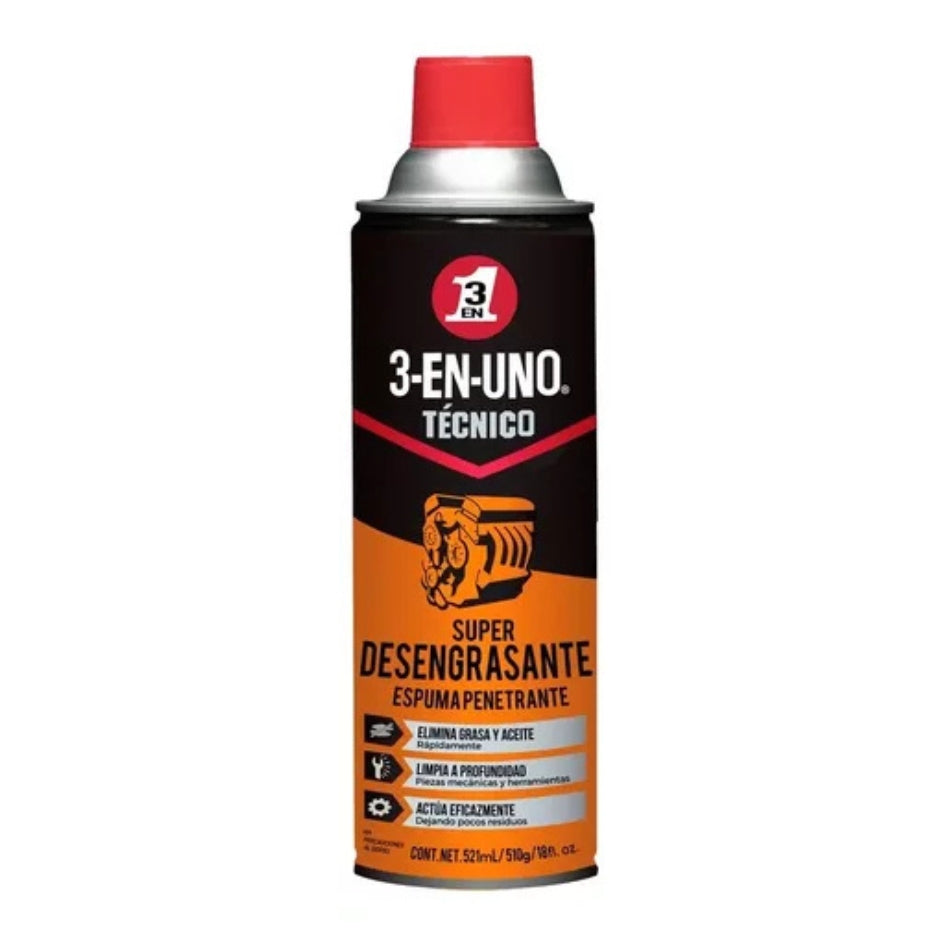 Desengrasante En Espuma 3-en-uno Tecnico 521ml - 510g - 18oz